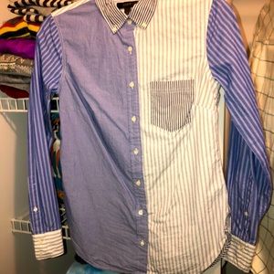 J. Crew button up multi pattern mismatch size 0